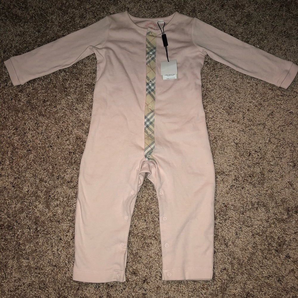 Burberry Powder Pink 12 Month Onesie